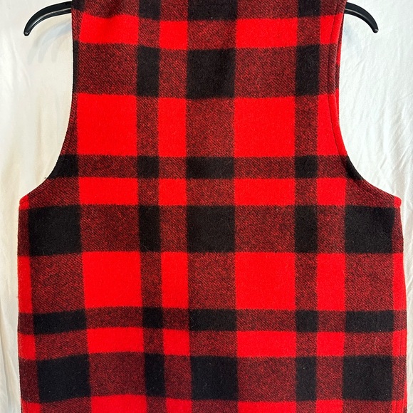 CC Filson Mackinaw Wool Vest Mens 38 Red Black Buffalo Plaid Style 20 USA Made - Picture 2 of 11